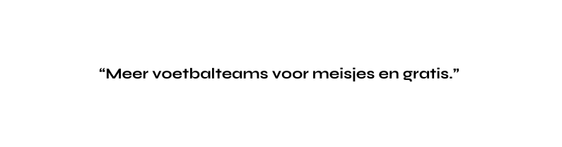 Meer voetbalteams voor meisjes en gratis